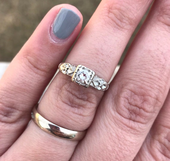Antique diamond shop ring for sale
