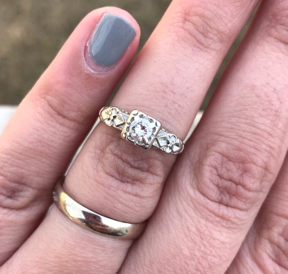 Orange Blossom Diamond Engagement Ring