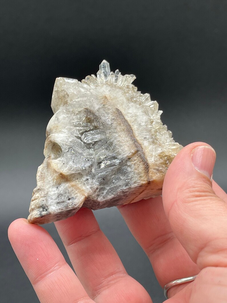 Unique Large Clear Quartz Cluster Skull Healing Crystal Hand - Etsy