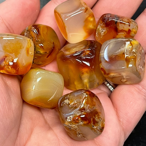 Carnelian Crystal Tumbled Cubes Pocket Stones Bra Crystals 1006