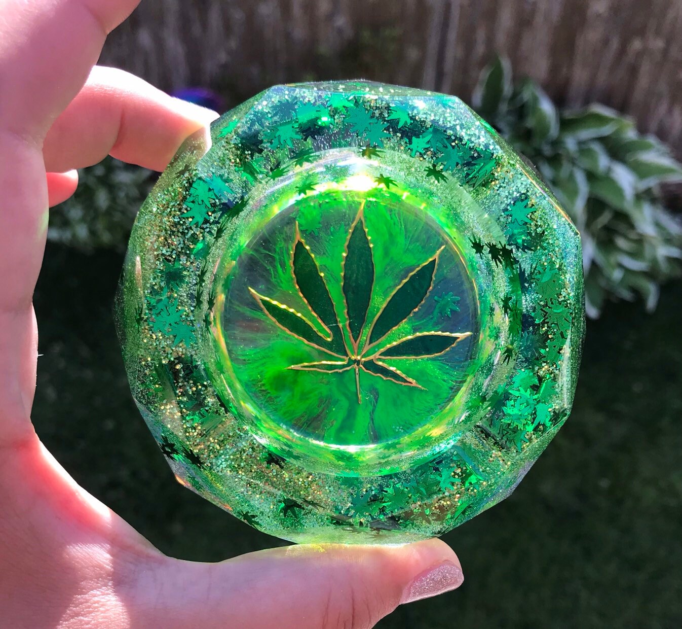 Ashtrays Collectibles Art & Collectibles CREATE YOUR OWN Large pot leaf