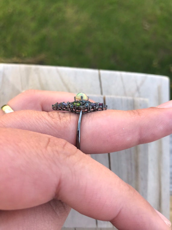 Extremely Unique Multi Gemstone Ethiopian Opal Ch… - image 5