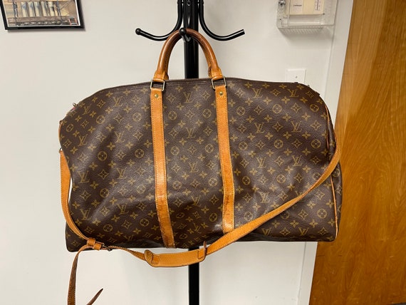 Louis Vuitton Vintage Monogram Keepall 60 Duffle Bag Brown