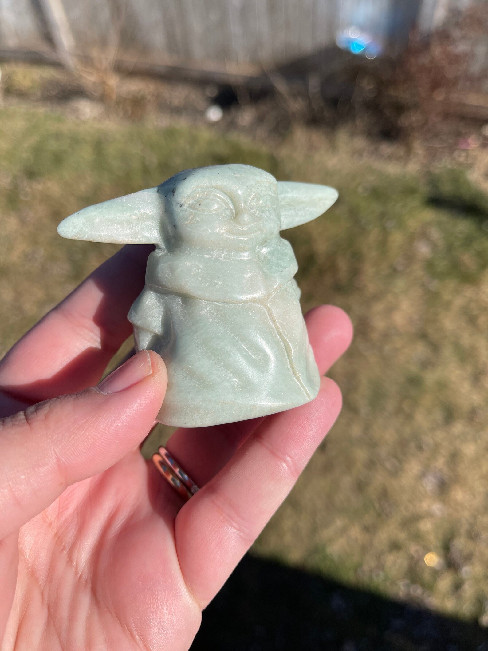 Jade Gemstone Grogu Baby Yoda Carved Jade Very High Quality Etsy