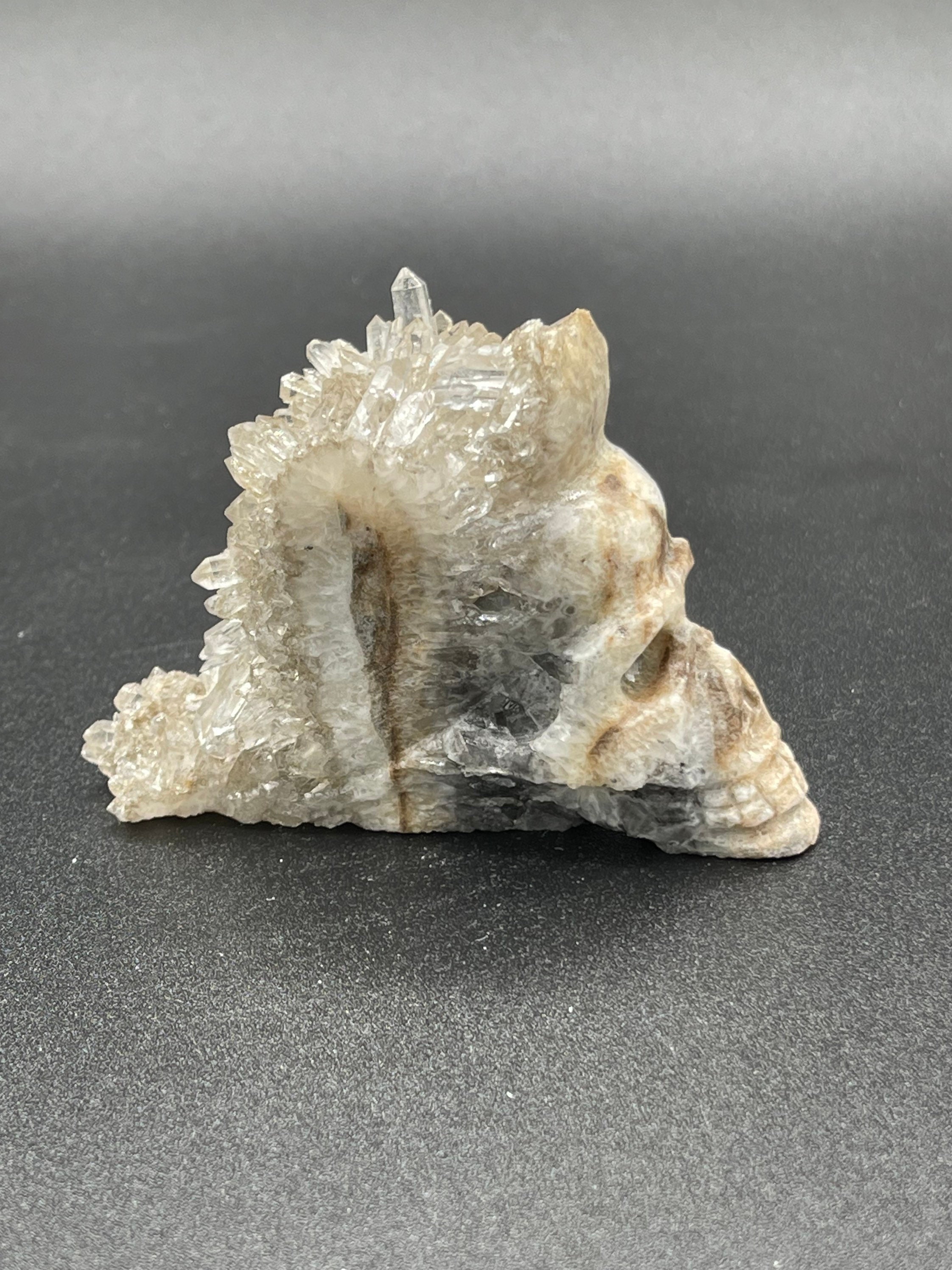 Unique Large Clear Quartz Cluster Skull Healing Crystal Hand Carved ...