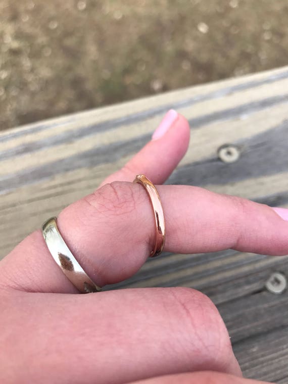 Diamond 14k Rose Gold Engagement Wedding Ring Ste… - image 3