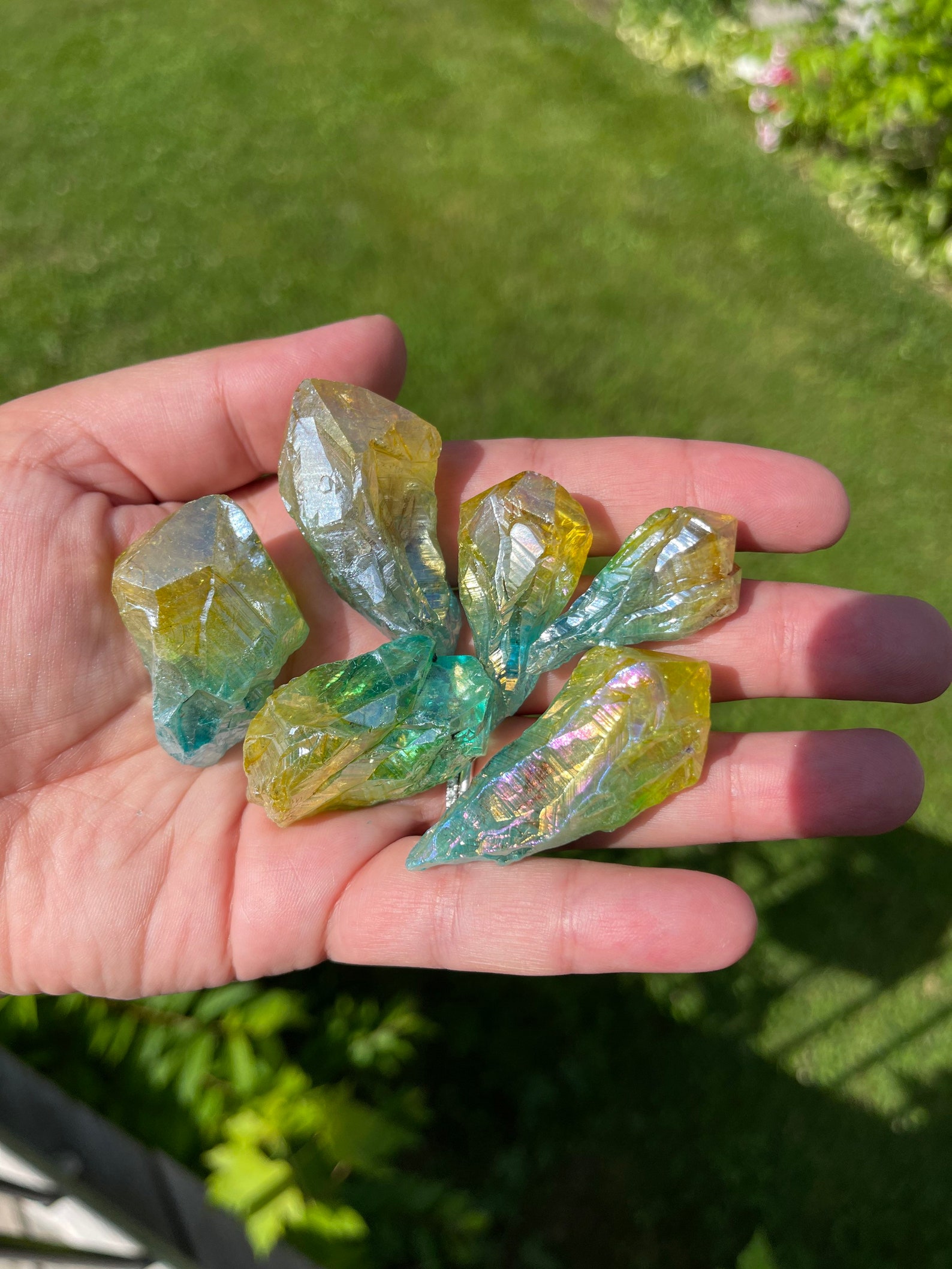 green angel aura quartz