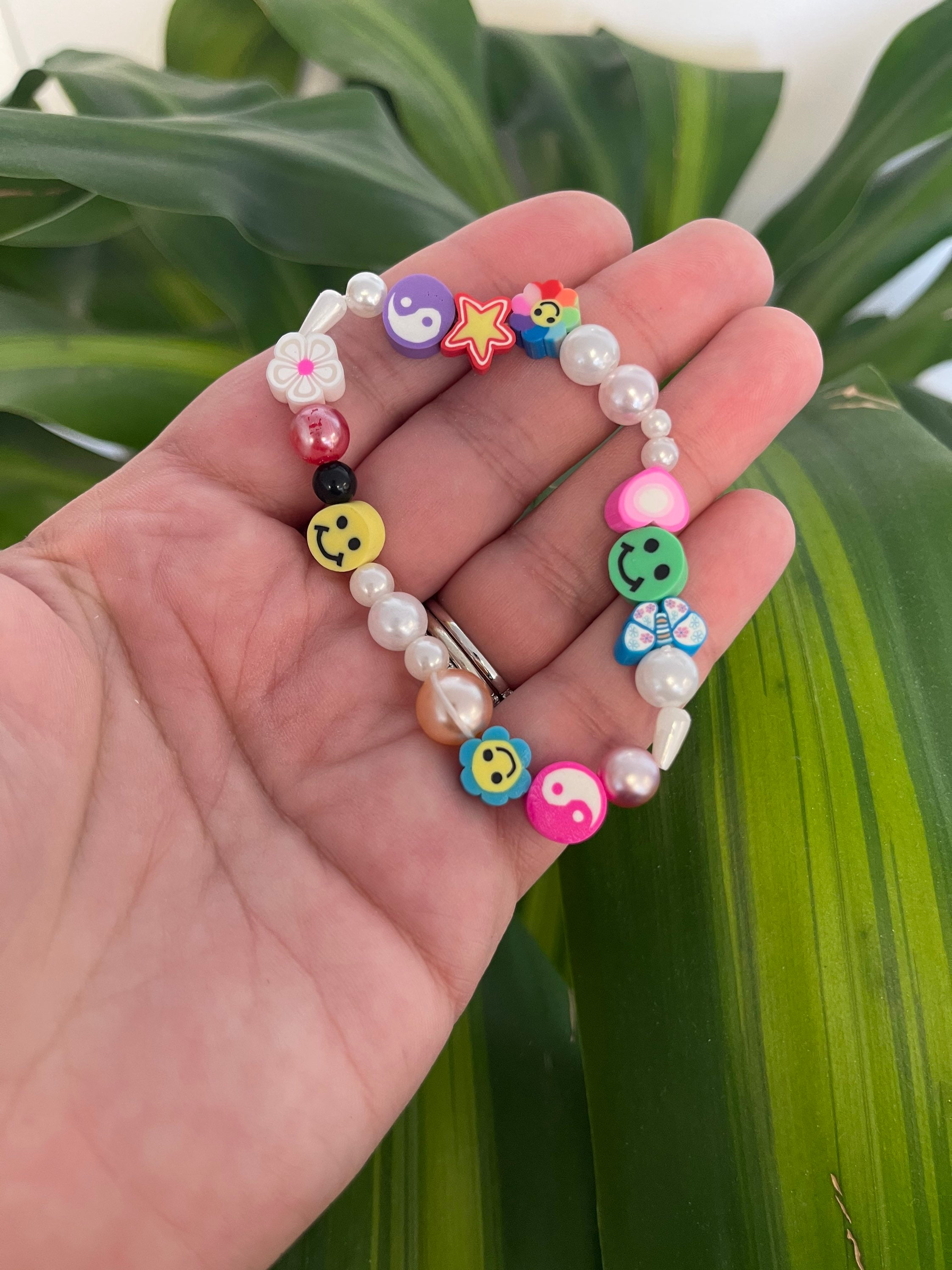 Y2k Bracelet For Teen Girls?Smiley Face Flower Heart Indonesia