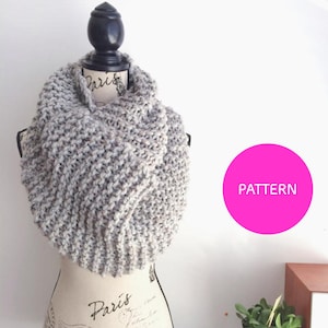KNITTING PATTERN The Pinterest Goals Scarf, extra large scarf pattern, beginner knit, knitting pattern, beginner knit pattern, simple garter