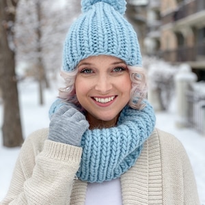 KNITTING PATTERN *Everyday Basic Cowl, chunky ribbed cowl, knit cowl pattern, beginner knit cowl, bulky knit cowl pattern, easy cowl pattern