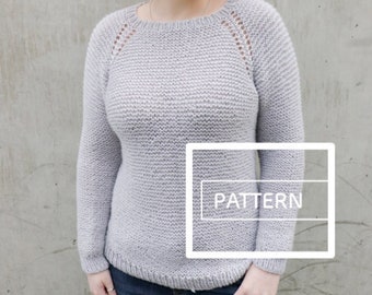 KNITTING PATTERN ** My Beginner Raglan LITE, Beginner Raglan, Top