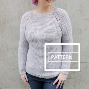 KNITTING PATTERN ** My Beginner Raglan LITE, beginner raglan, top down beginner, easy top down sweater, knit sweater, raglan knit, beginner