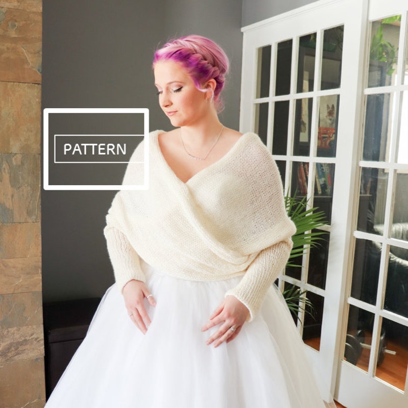 Bandana Pattern Slleves Bridal Wrap Knit Pattern - Etsy