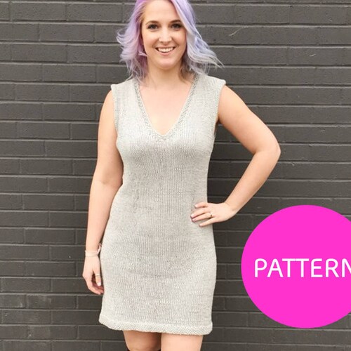 KNIT PATTERN No Seam Sweater Dress 
