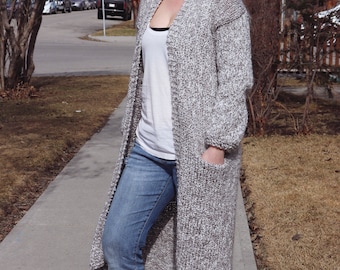 Teddy Cardi Knit Pattern, Bulky Yarn Cardigan (PDF Pattern)