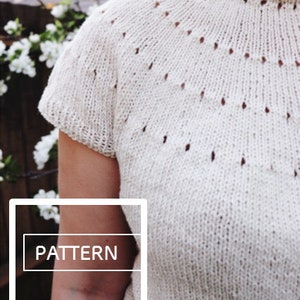 easy eyelet yoke sweater