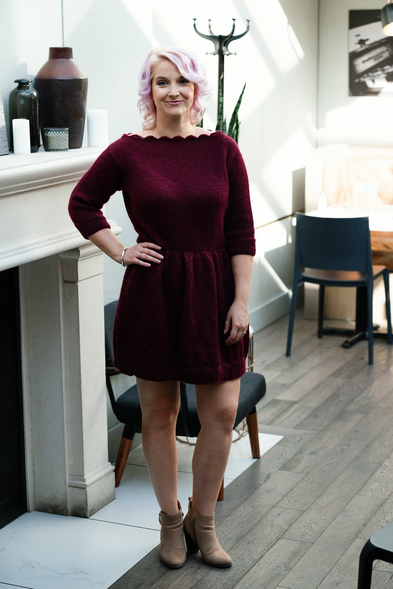 KNITTING PATTERN ** Seaside Scallop Dress, Knit Dress, Fit and Flare Knit  Dress, Knit Dress Pattern, Fall Knit Dress, Dress Pattern, Knit - Etsy