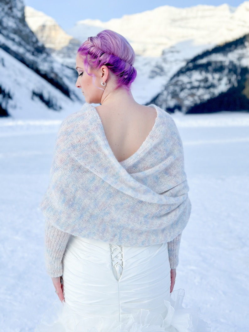 KNITTING PATTERN ** Cloudscape Sweater Scarf, scarf with sleeves, sneed, thneed, textured scarf with sleeves, knit wrap, knit shawl image 1