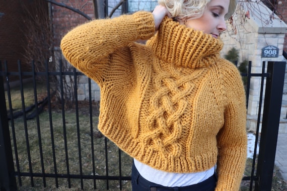 raglan cable knit sweater