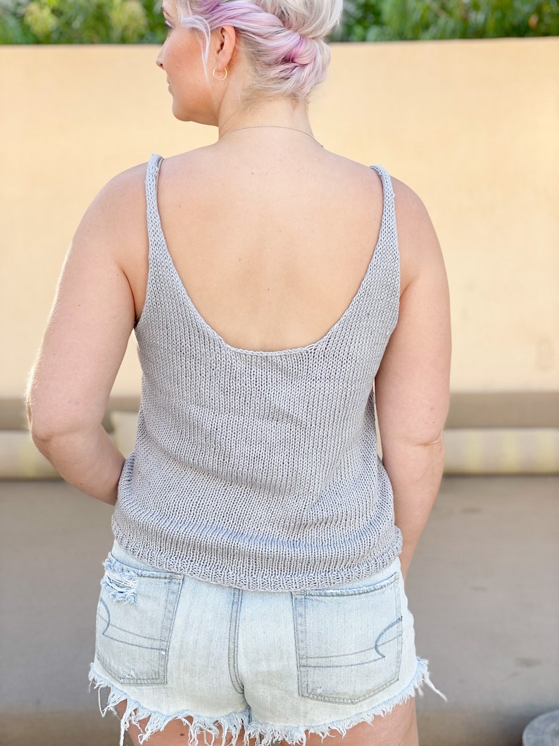 KNITTING PATTERN All Tied up Tank Knit Tank Top Knit Top Etsy