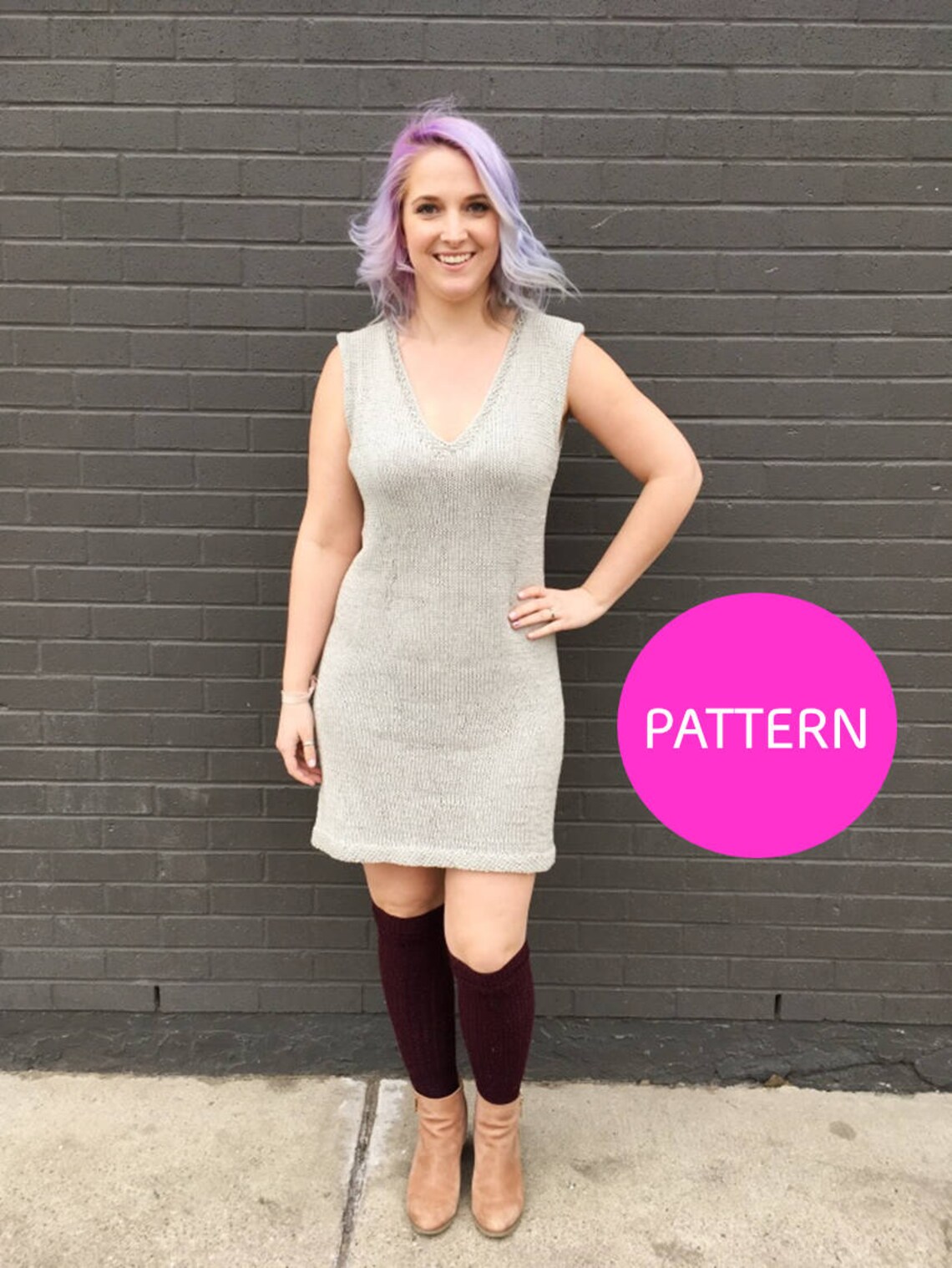 KNIT PATTERN No Seam Sweater Dress Pattern Dress Pattern Etsy