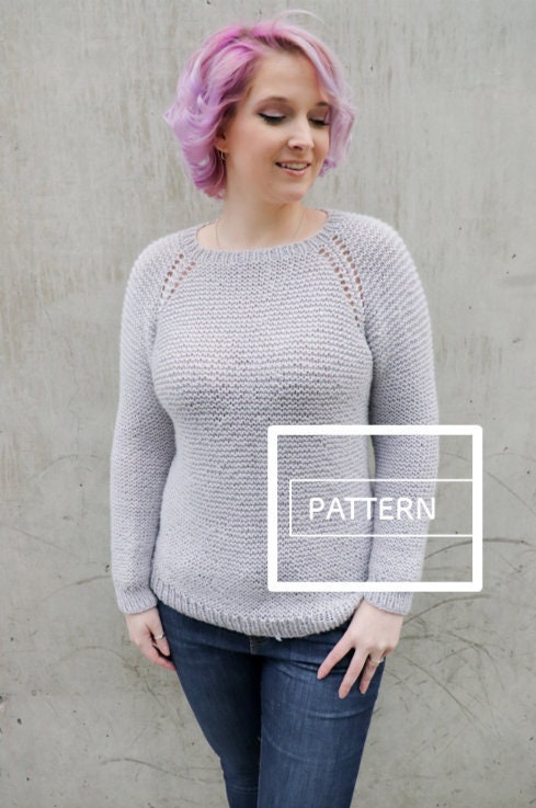 KNITTING PATTERN ** My Beginner Raglan LITE, Beginner Raglan