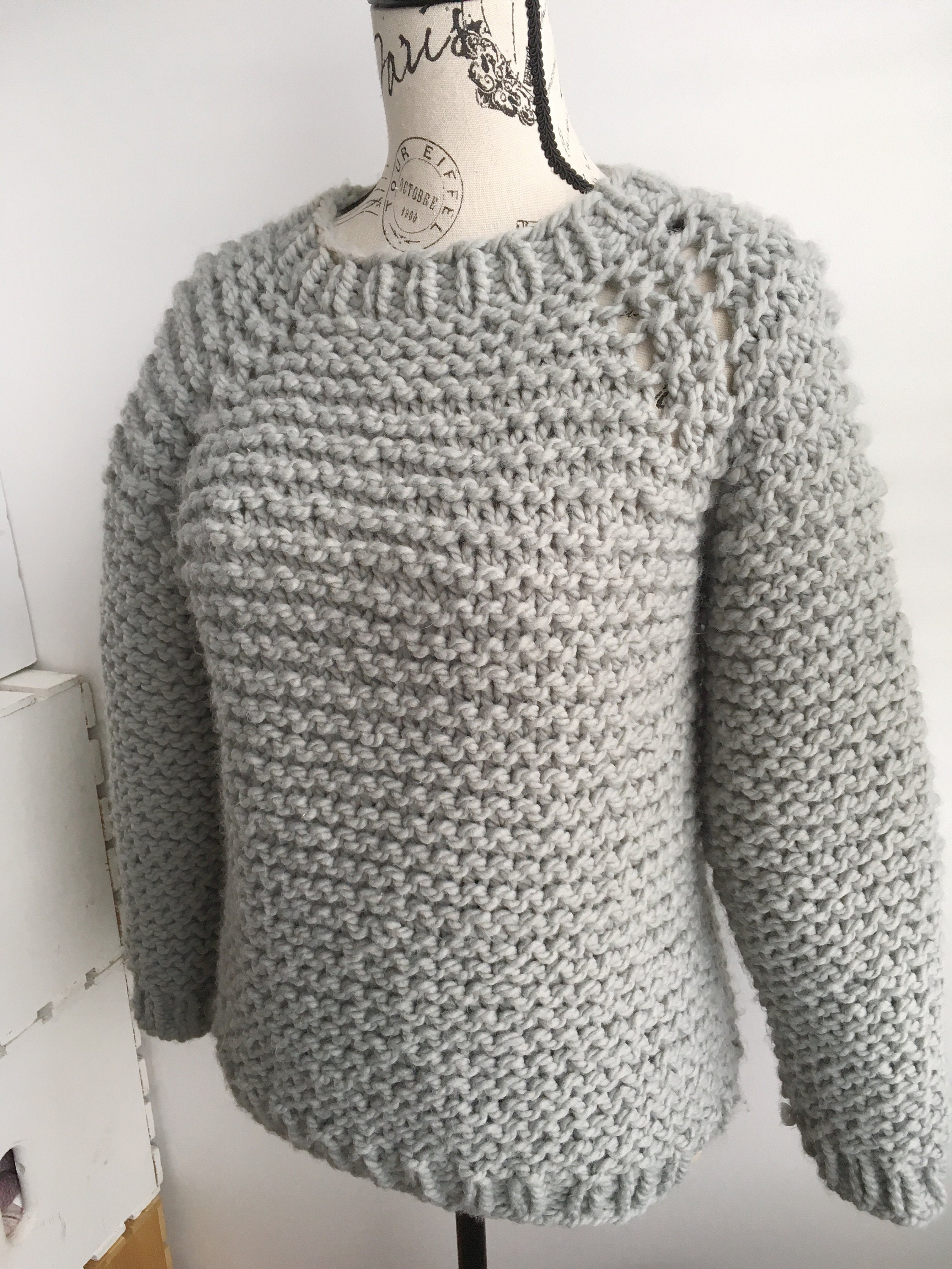PATTERN ONLY *** My Beginner Raglan, Chunky Knit Raglan, Raglan Pattern ...