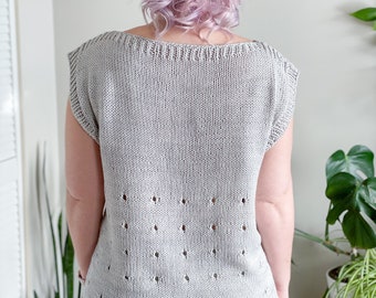 KNITTING PATTERN ** Botanical Tee, Knit Lace Tee, Knit Top KNITTING PATTERN ** Botanical Tee, Knit Lace Tee, Knit Top