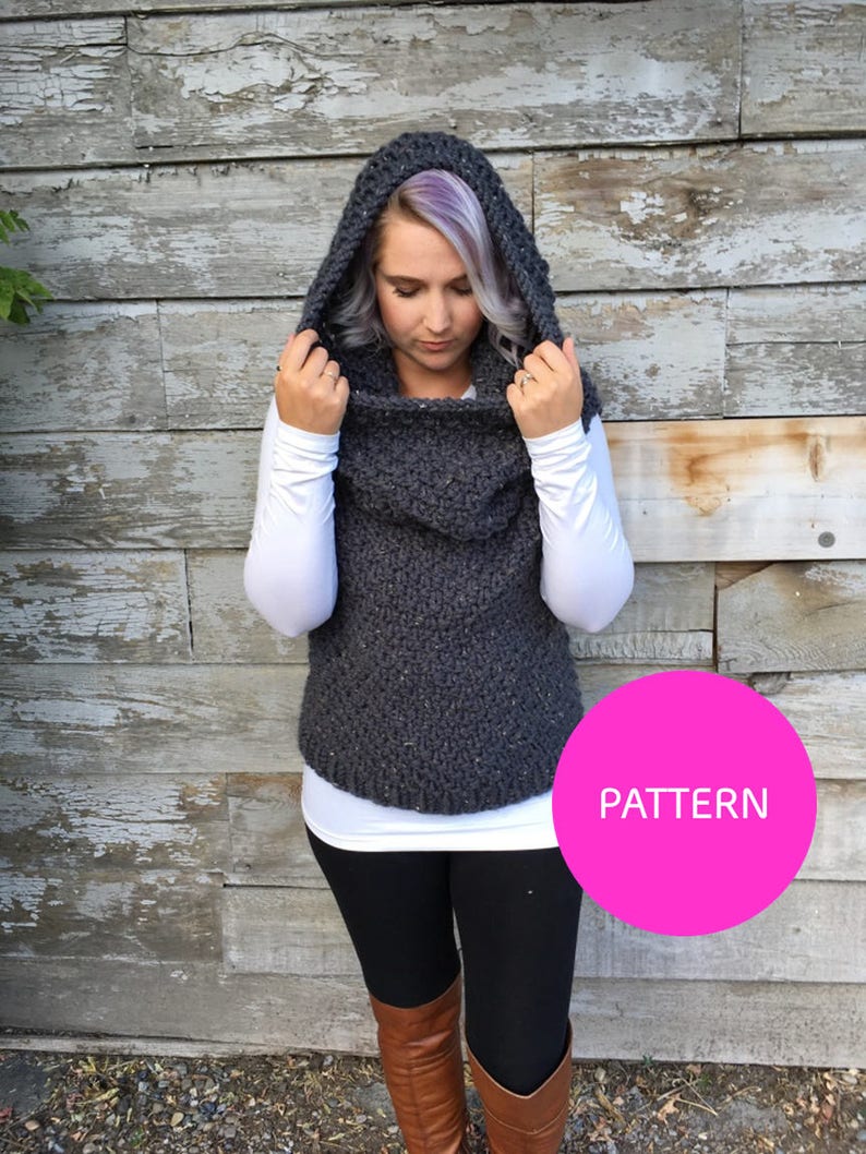 PDF PATTERN Chain link Armored Cowl, fall knit, cowl pattern, knit vest, intermediate knit pattern, beginner knit pattern, knit pattern image 1