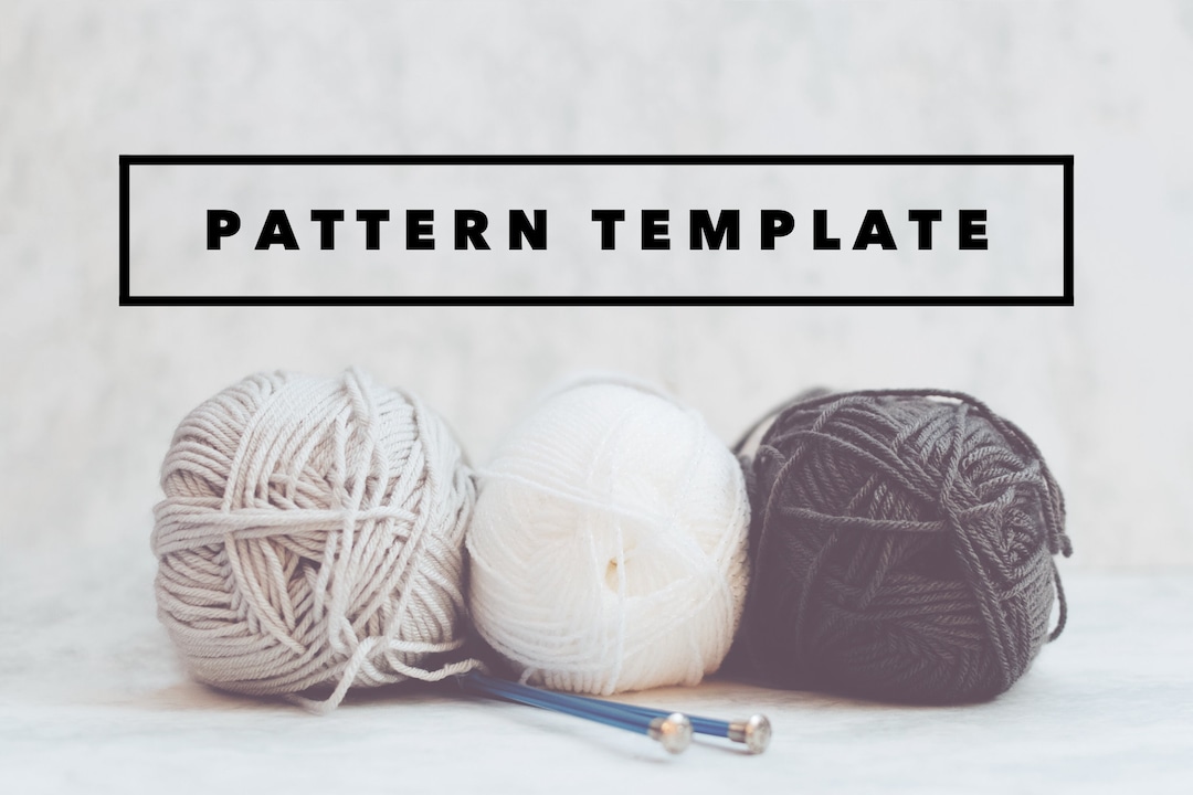 PATTERN TEMPLATE for Knit and Crochet Designers - Etsy