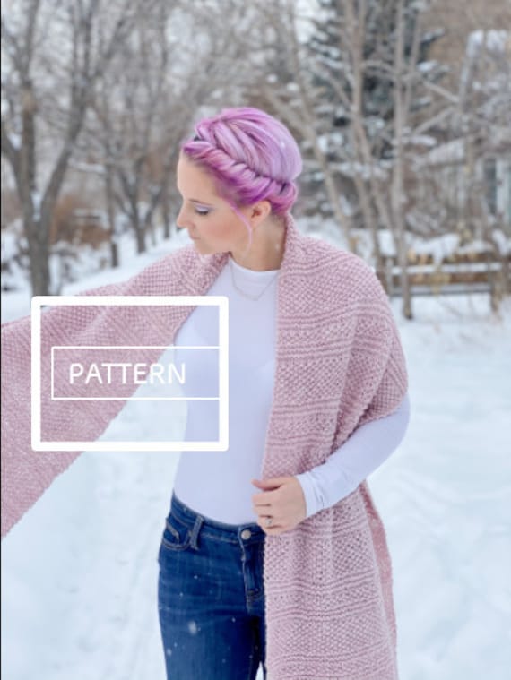 KNITTING PATTERN ** Seedling Scarf, Beginner Knit Scarf