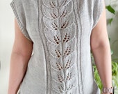 KNITTING PATTERN ** Botanical Tee, Knit Lace Tee, Knit Top KNITTING PATTERN ** Botanical Tee, Knit Lace Tee, Knit Top
