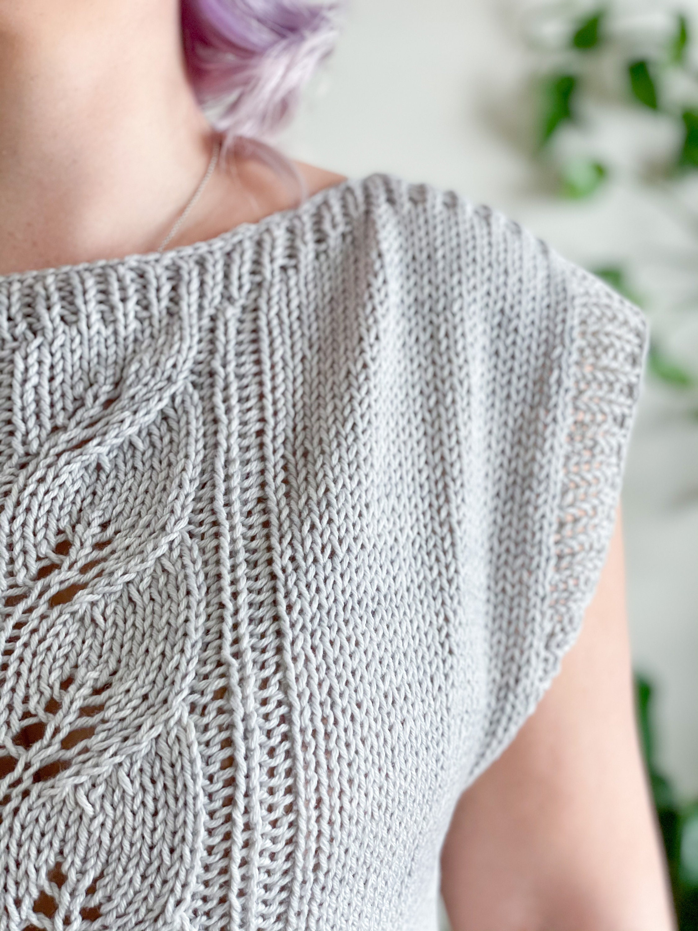 KNITTING PATTERN ** Botanical Tee, Knit Lace Tee, Knit Top KNITTING PATTERN ** Botanical Tee, Knit Lace Tee, Knit Top