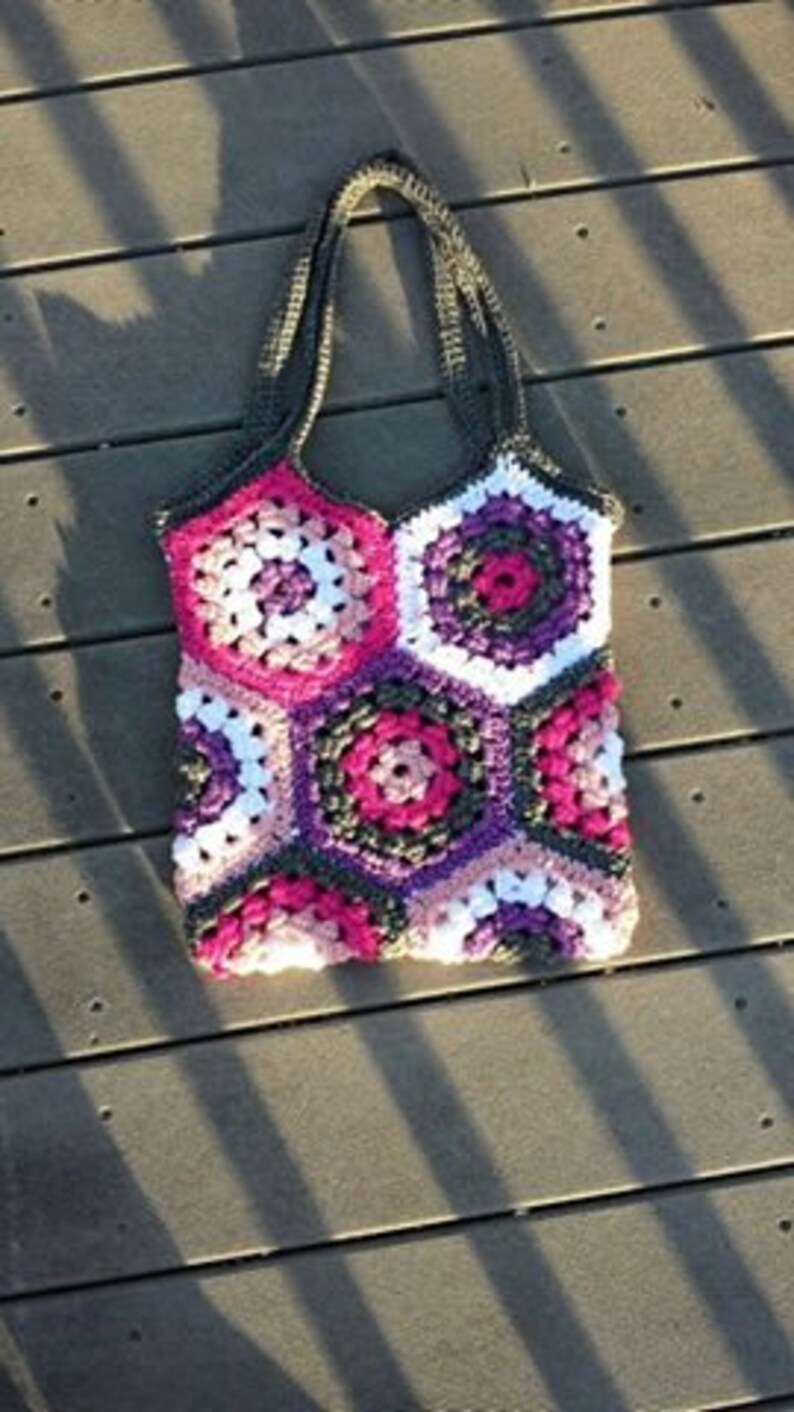 crochet hexagon bag