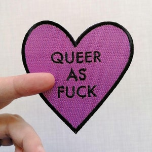 Patch / Queer pra caralho / Coração / LGBT / Patch para jaqueta jeans