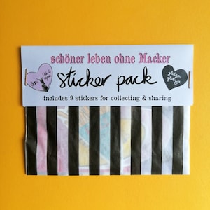 Stickerpack, schöner leben ohne Macker