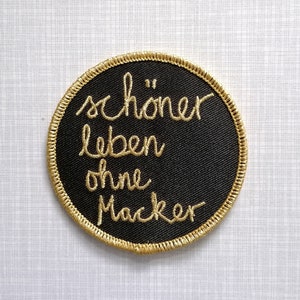 Queer Patch /schöner leben ohne Macker /LGBT/ Embroidered Patch / Iron On Patch / Denim Jacket Patch