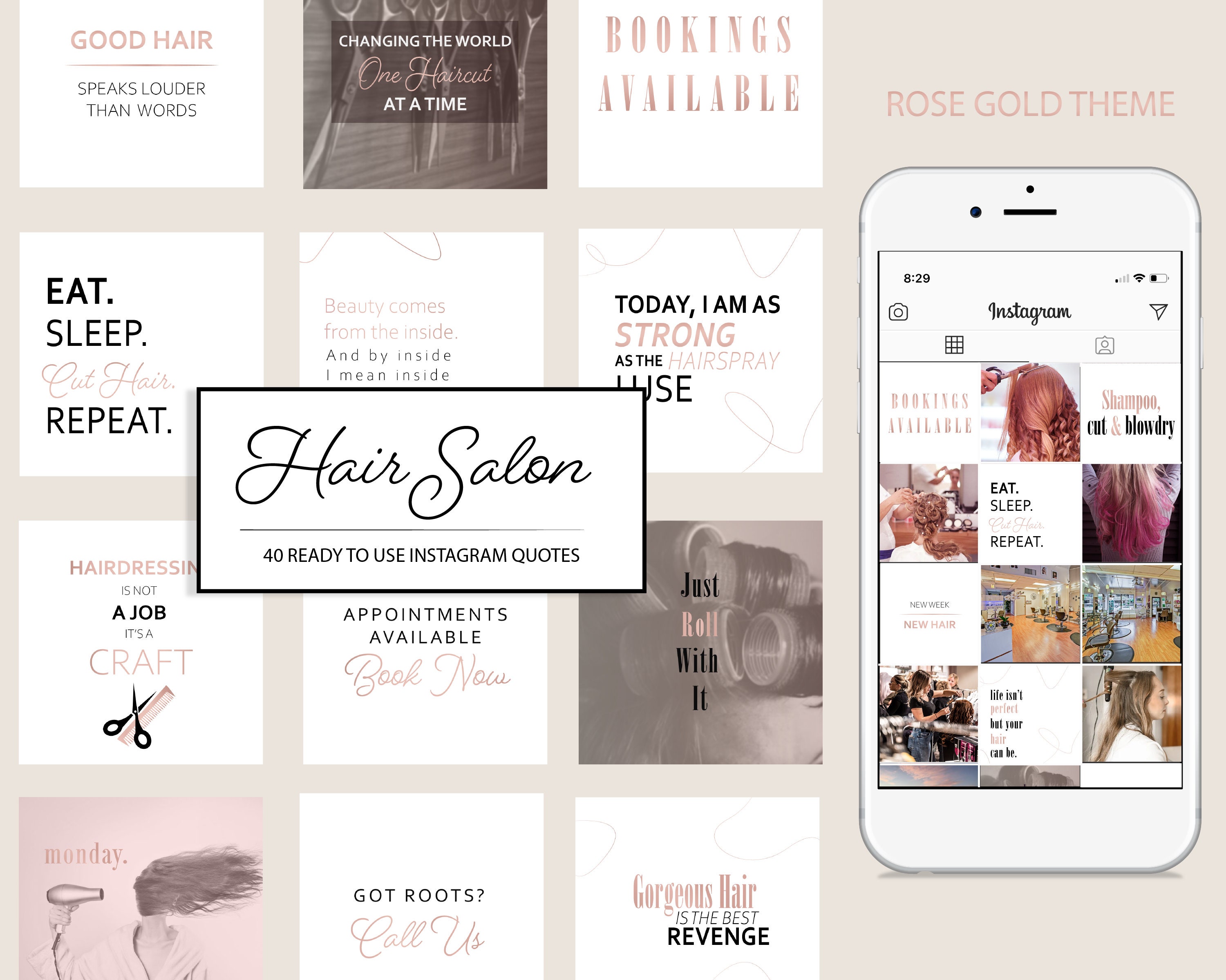 40 Ready to Use Hair Instagram Quotes. Hair Salon Social Media - Etsy Hong Kong 40 Ready to Use Hair Instagram Quotes. Hair Salon Social Media - Etsy Hong Kong