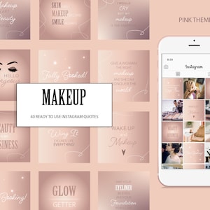 40 Makeup Artist Instagram Quotes. Ready To Use Insta Posts For Makeup Artists. Makeup Artist Instagram Promotion Tools - INSTANT DOWNLOAD