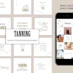40 Ready To Use Tanning Salon Instagram Quotes. Beauty Salon Insta Posts. Tan Shop Marketing Tools. - INSTANT DOWNLOAD