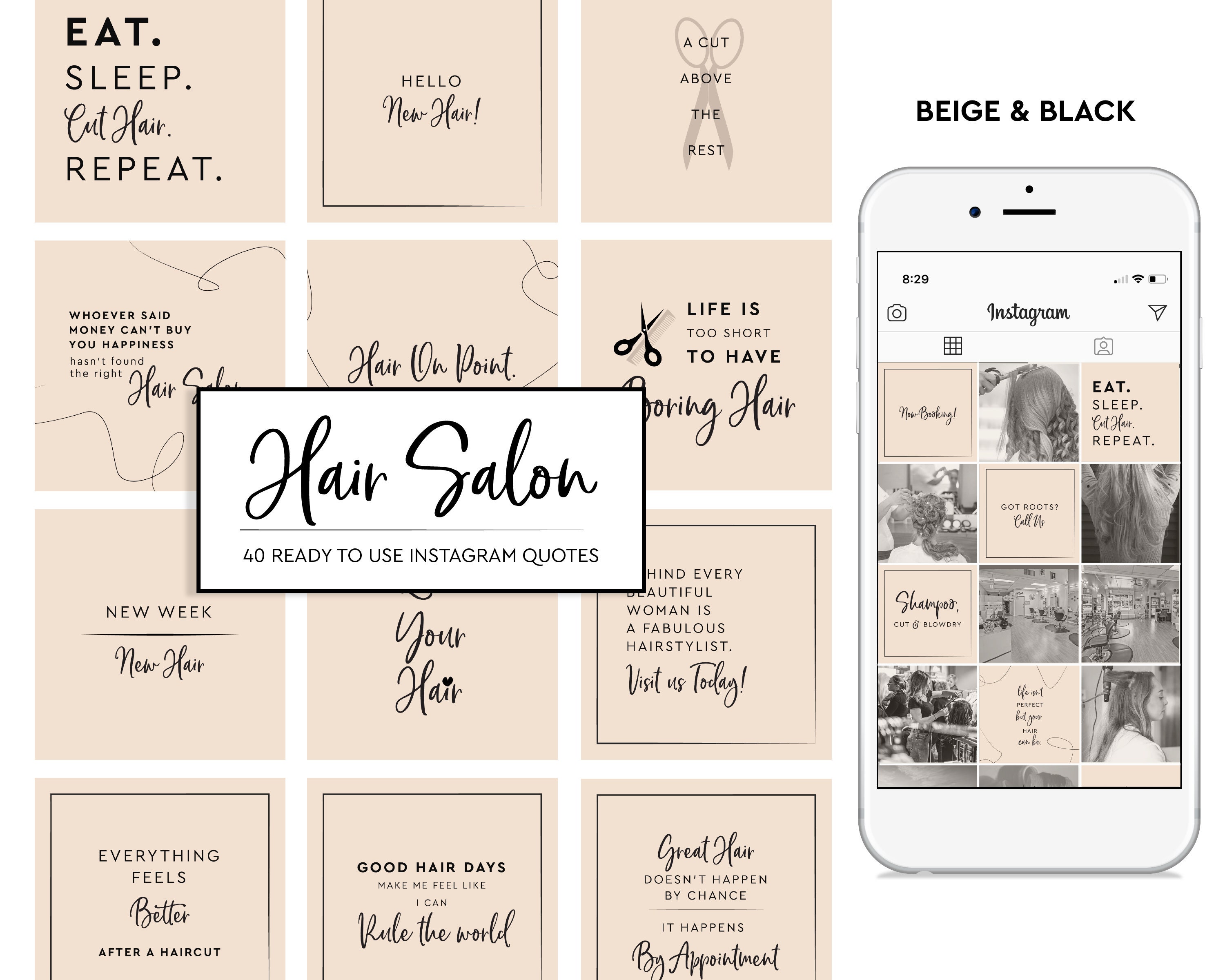 40 Ready to Use Hair Instagram Quotes. Hair Salon Social Media - Etsy Australia 40 Ready to Use Hair Instagram Quotes. Hair Salon Social Media - Etsy Australia