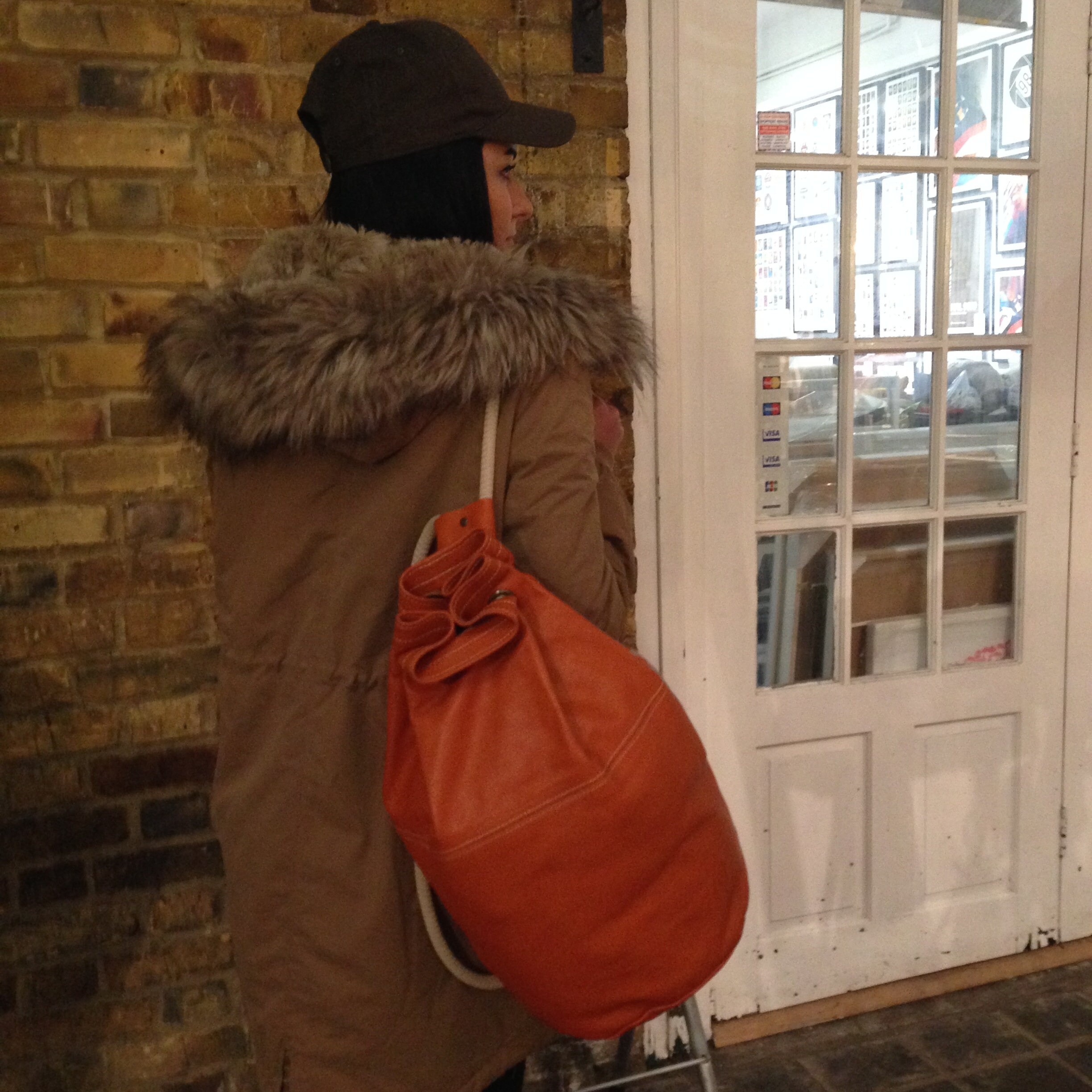 Leather Duffle Bag With Rope Handleleather Gym Bagnavy Blue Etsy UK