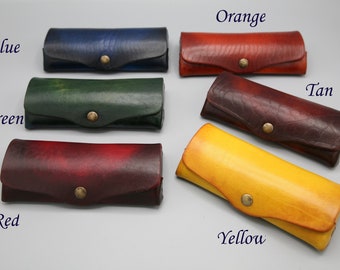 Handmade Leather Glasses Case: Molded Eyewear Protector
