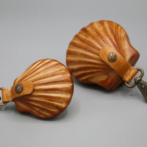 El Camino Muschel Geldbörse,Leder Geldbörse,Leder Beutel,handgefertigte geformte Leder Tasche,Leder Schlüsselanhänger, Geschenk für Sie, handgefertigtes Weihnachtsgeschenk