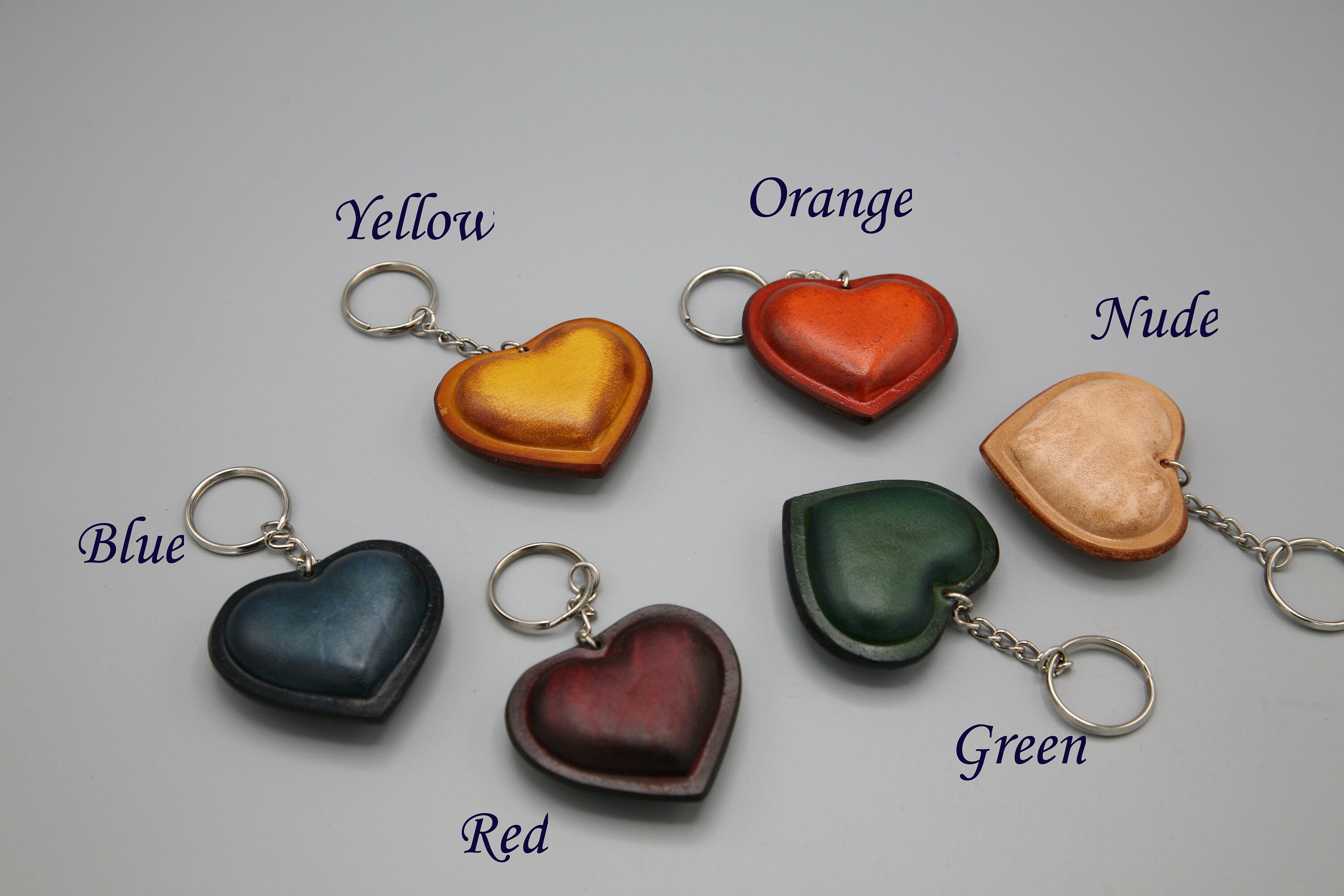 Heart leather keyring, handmade geniune leather key holder,red heart keyring,leather pouch, gift for her,gift for him,hard leather pouch