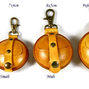 Porte-monnaie rond en cuir jaune original,cuir véritable,pochette,portefeuille,fait main,fabriqué,rigide,porte-clés,porte-monnaie,moulé,moulé rigide