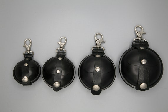 Portamonete rotondo nero con borchie color argento cintura portasoldi stampata portamonete rigido portachiavi in pelle marsupio fatto a mano portamonete fatto a mano Satchelz Etsy Italia