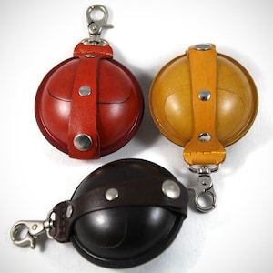 Runde Leder Geldbörse,große Größe,mit silbernen Straps,das original Design,geformtes Leder,Ledertasche,Geldbeutel,Leder Geldbörse,