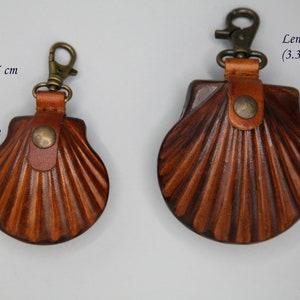 El Camino Muschel Geldbörse,geformtes Leder,handgefertigte Geldbörse,Geldbeutel,Leder Schlüsselanhänger,Münztasche aus Leder,Männerbrieftasche