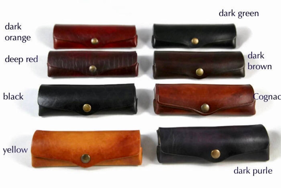 Leather Reading Glasses Case,hard,genuine Quality,handmade,hand Crafted